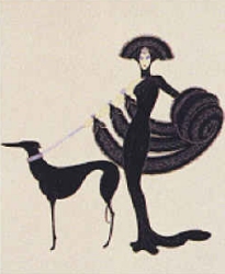 Erte - Symphony in Black, courtesy of the Adopt-a-Greyhound.org website