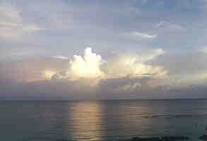 After a thunderstorm on the Caribbean